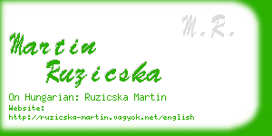 martin ruzicska business card